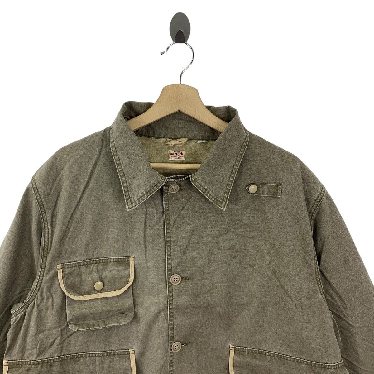 If Six Was Nine Vintage 90s Bartack Natural Denim Chore Button Jacket Size US M / EU 48-50 / 2 - 2 Thumbnail