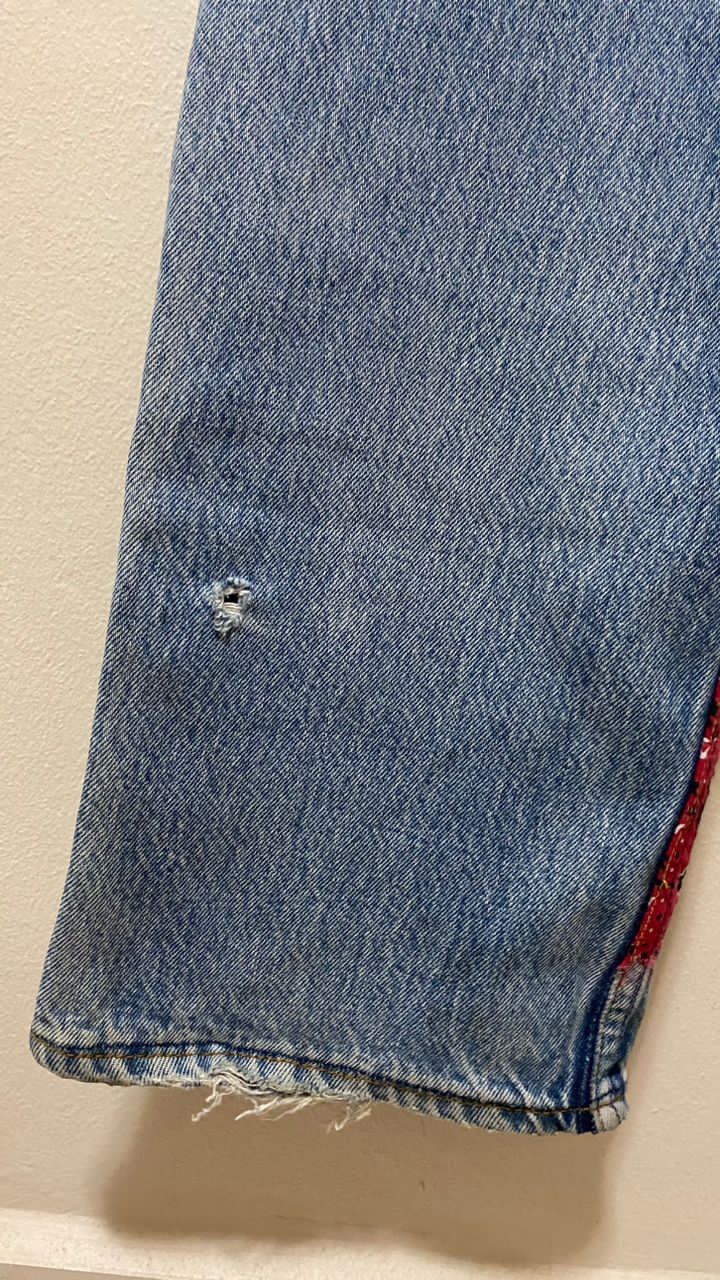 Levi's × Vintage RARE🔥Levi’s 501 vintage patchwork sashiko boro Size US 34 / EU 50 - 8 Thumbnail