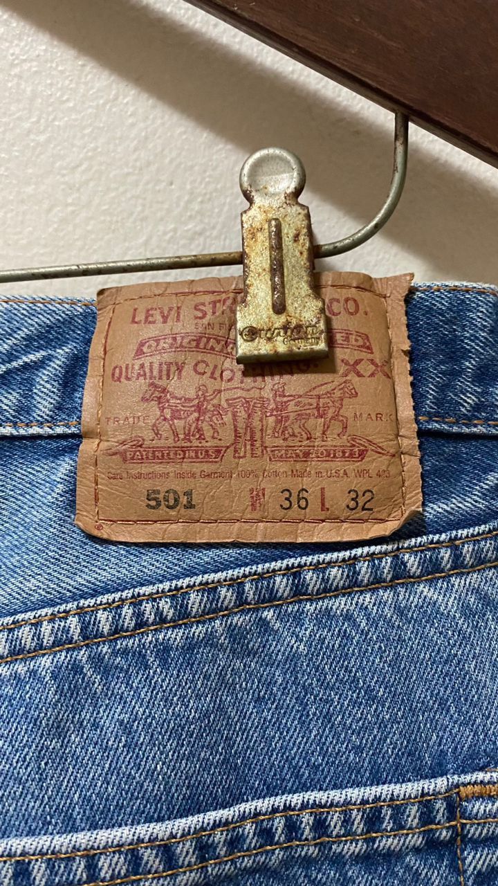 Levi's × Vintage RARE🔥Levi’s 501 vintage patchwork sashiko boro Size US 34 / EU 50 - 4 Thumbnail