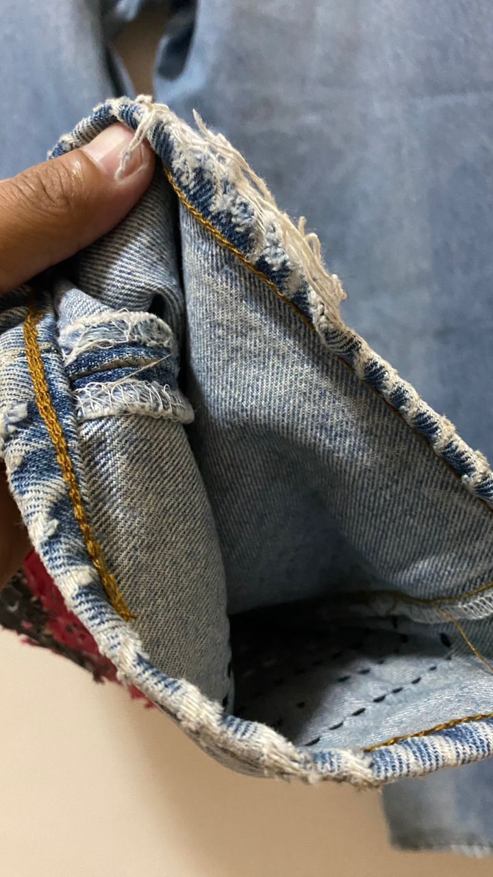 Levi's × Vintage RARE🔥Levi’s 501 vintage patchwork sashiko boro Size US 34 / EU 50 - 7 Thumbnail
