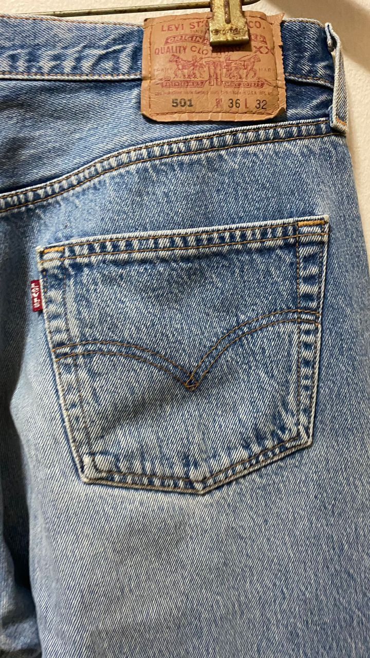 Levi's × Vintage RARE🔥Levi’s 501 vintage patchwork sashiko boro Size US 34 / EU 50 - 6 Thumbnail