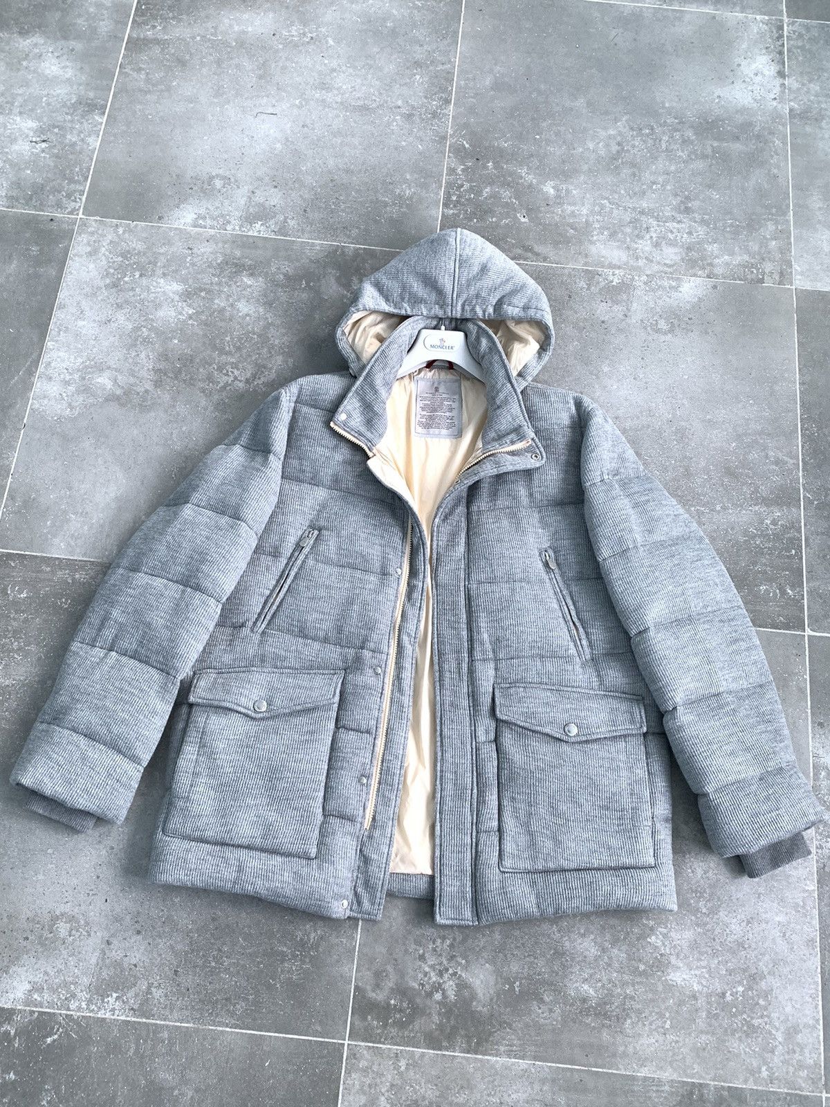 Brunello Cucinelli Jacket Coat Wool Blend Parka Puffer
