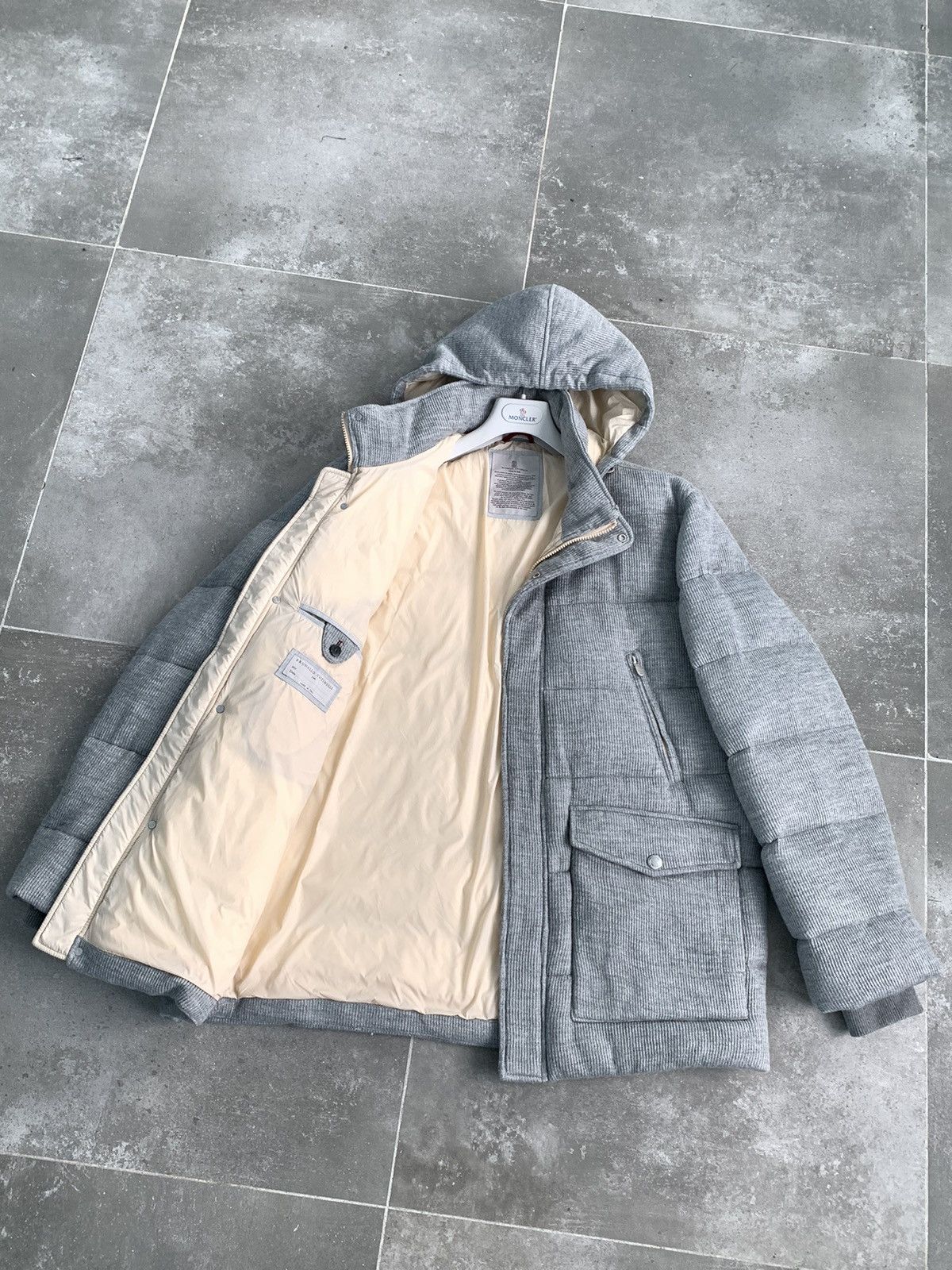 Brunello Cucinelli Brunello Cucinelli Jacket Coat Wool Blend Parka Puffer Size US XL / EU 56 / 4 - 4 Thumbnail
