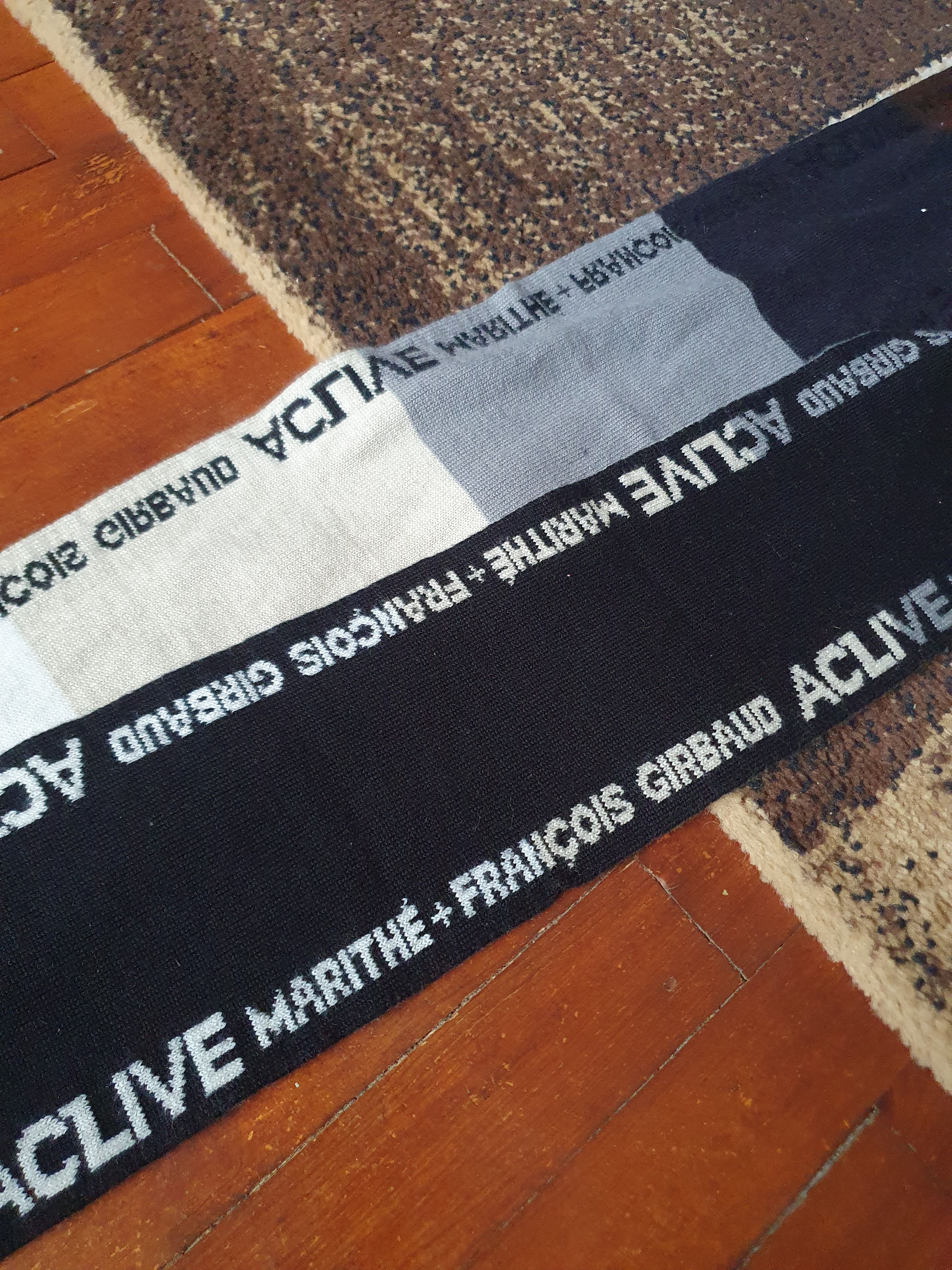 Marithe + Francois Girbaud Marithe Francois Girbaud M+FG Spell Out Scarf, 221/15 cm. Size ONE SIZE - 8 Thumbnail