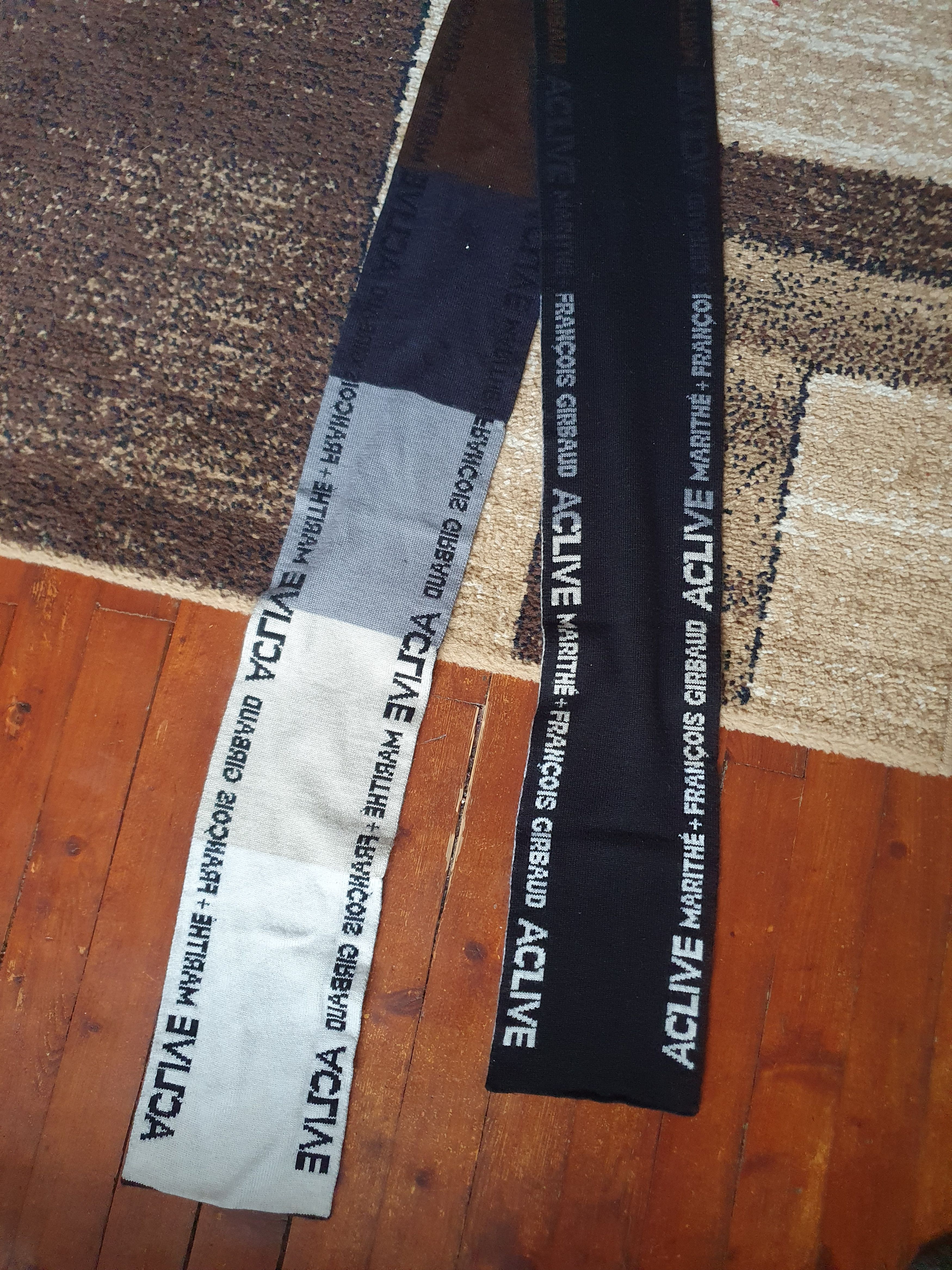 Marithe + Francois Girbaud Marithe Francois Girbaud M+FG Spell Out Scarf, 221/15 cm. Size ONE SIZE - 7 Thumbnail