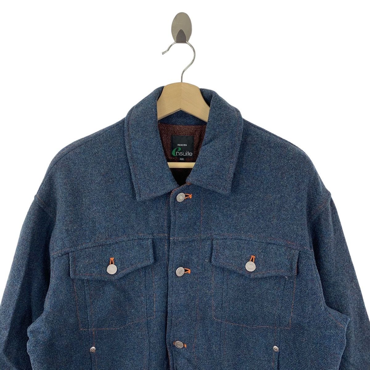 Vintage Vintage 90s Renown Ensuit Wool Truckers Button Jacket Size US L / EU 52-54 / 3 - 2 Thumbnail