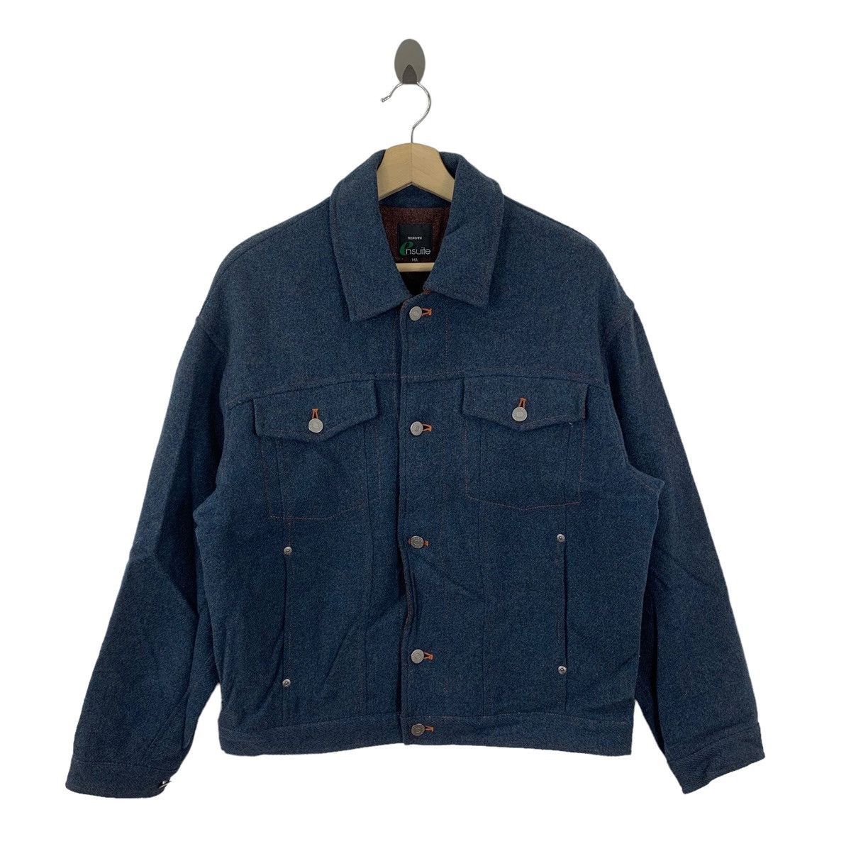 Vintage Vintage 90s Renown Ensuit Wool Truckers Button Jacket Size US L / EU 52-54 / 3 - 1 Thumbnail