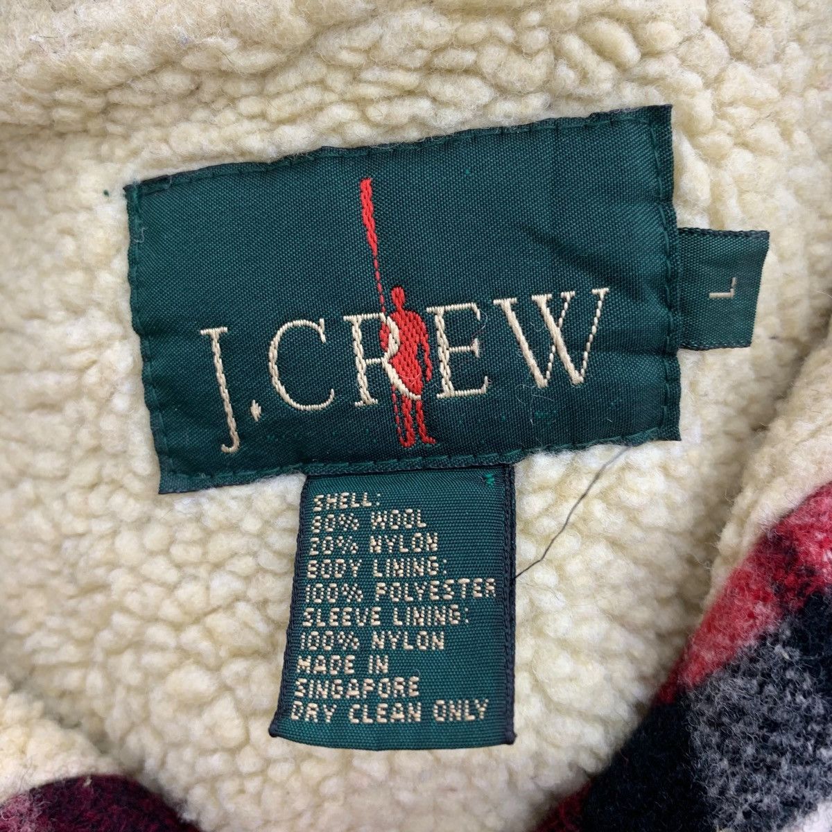 J.Crew × Vintage Vintage 90s J Crew Flannel Tartan Wool Button Jacket Size US L / EU 52-54 / 3 - 5 Thumbnail