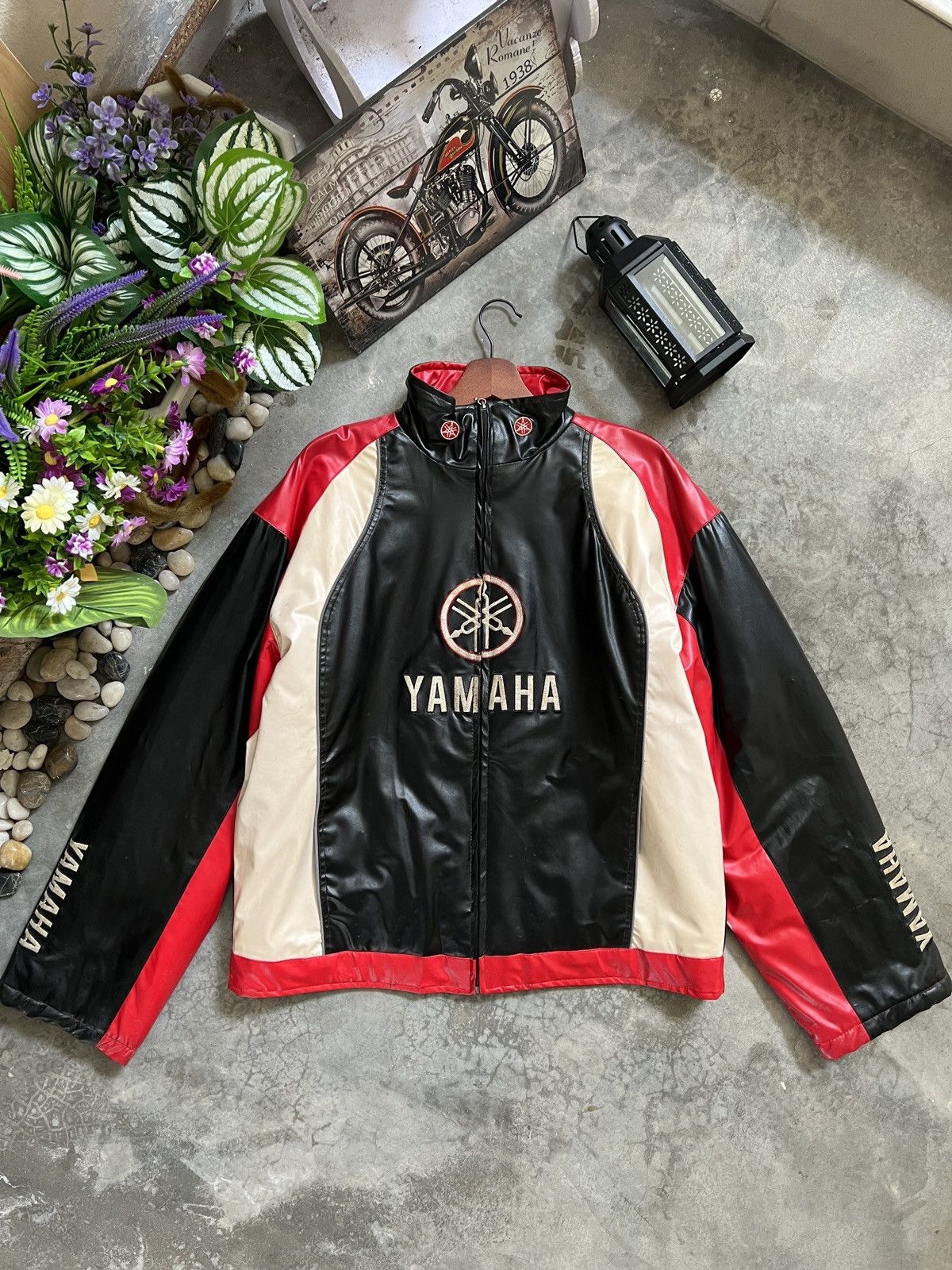 Vintage × Yamaha Vintage 🏴‍☠️ Yamaha Big Logo Spellout Embroidey Racing Jacket Size US XXL / EU 58 / 5 - 1 Thumbnail