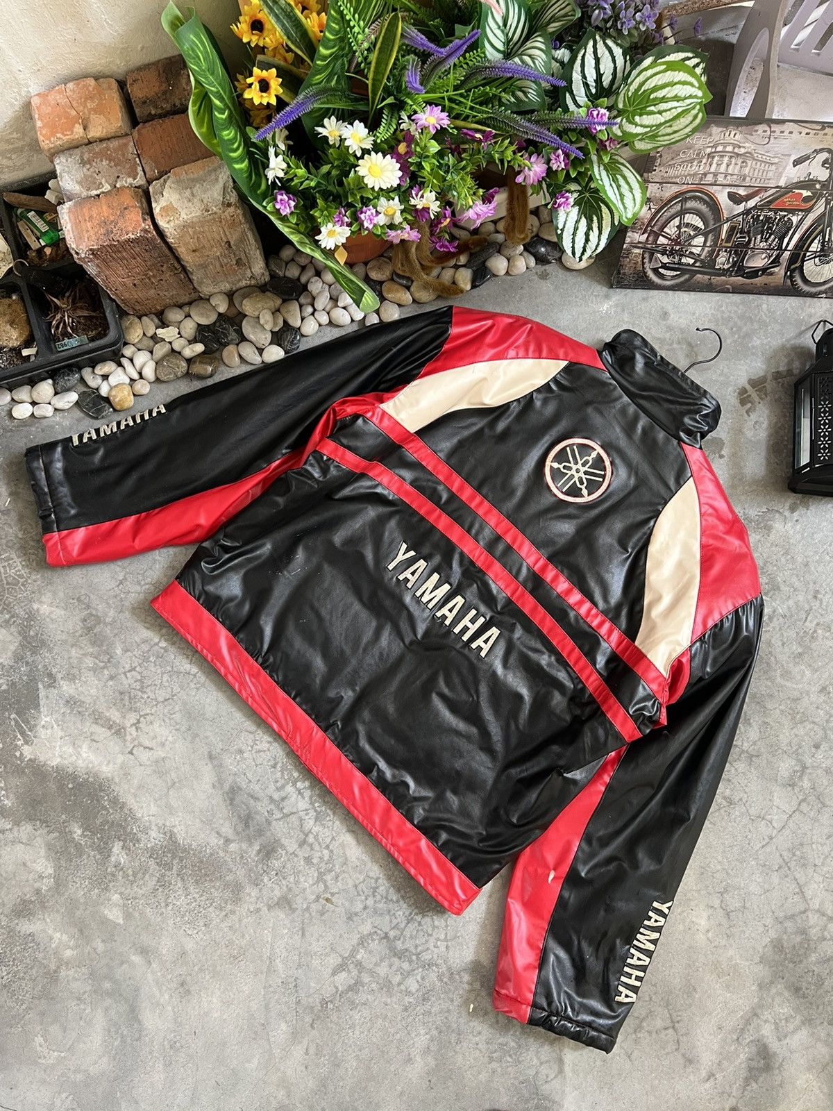 Vintage × Yamaha Vintage 🏴‍☠️ Yamaha Big Logo Spellout Embroidey Racing Jacket Size US XXL / EU 58 / 5 - 8 Thumbnail