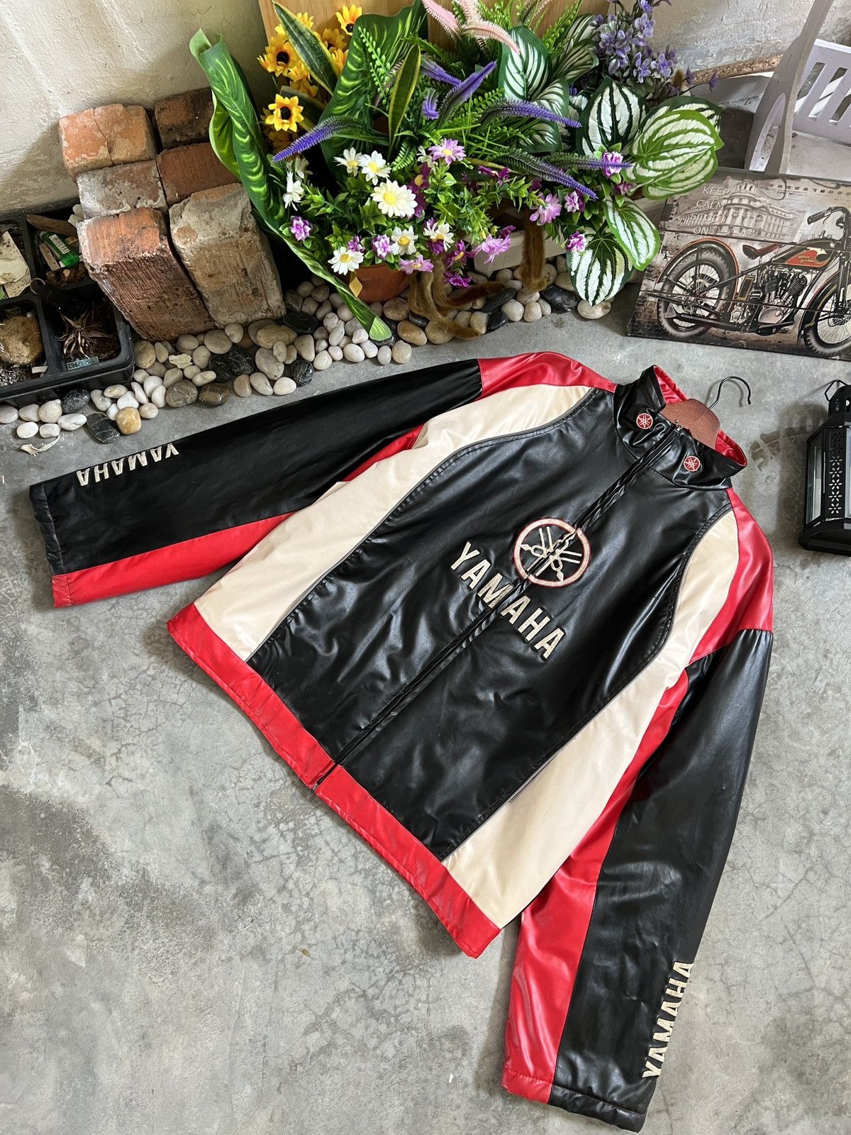 Vintage × Yamaha Vintage 🏴‍☠️ Yamaha Big Logo Spellout Embroidey Racing Jacket Size US XXL / EU 58 / 5 - 4 Thumbnail