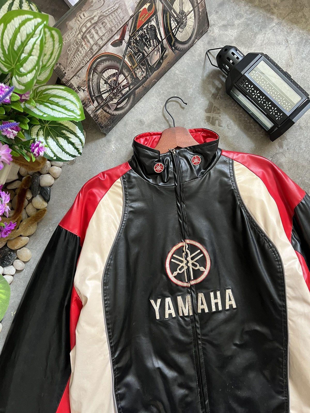 Vintage × Yamaha Vintage 🏴‍☠️ Yamaha Big Logo Spellout Embroidey Racing Jacket Size US XXL / EU 58 / 5 - 15 Thumbnail