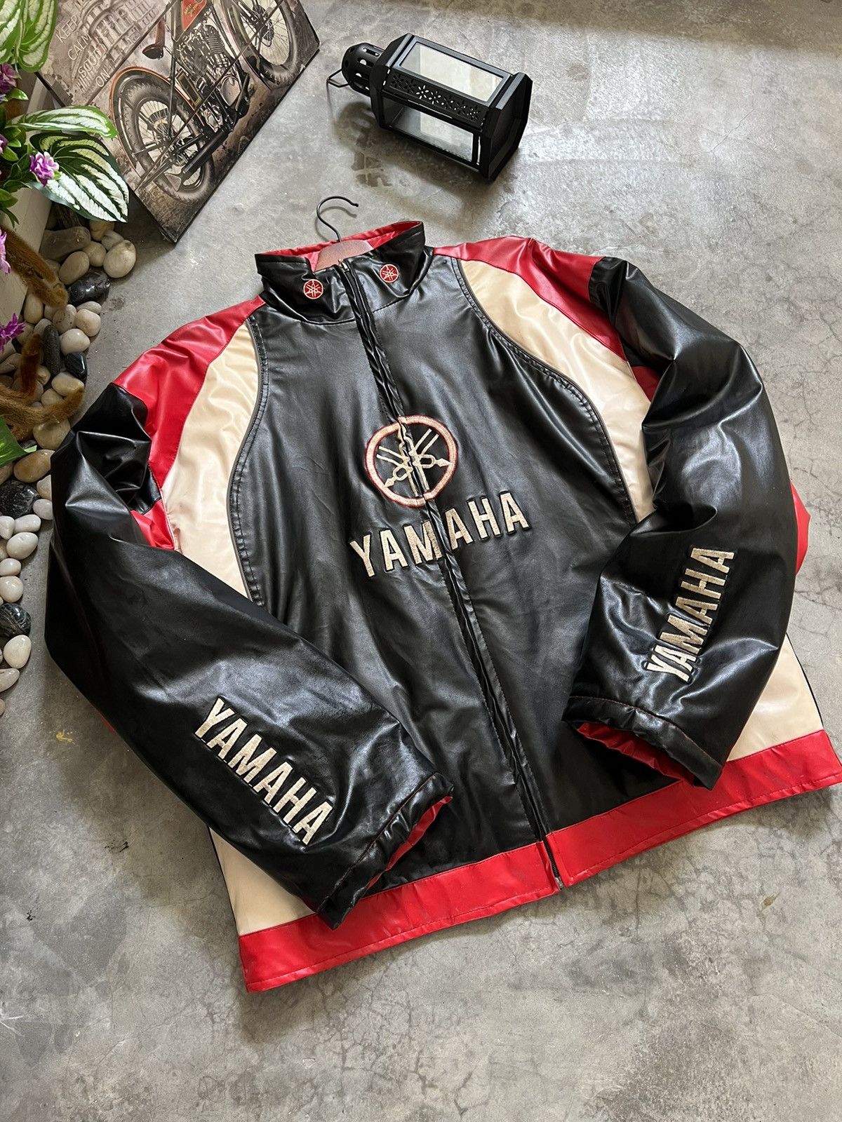 Vintage × Yamaha Vintage 🏴‍☠️ Yamaha Big Logo Spellout Embroidey Racing Jacket Size US XXL / EU 58 / 5 - 9 Thumbnail