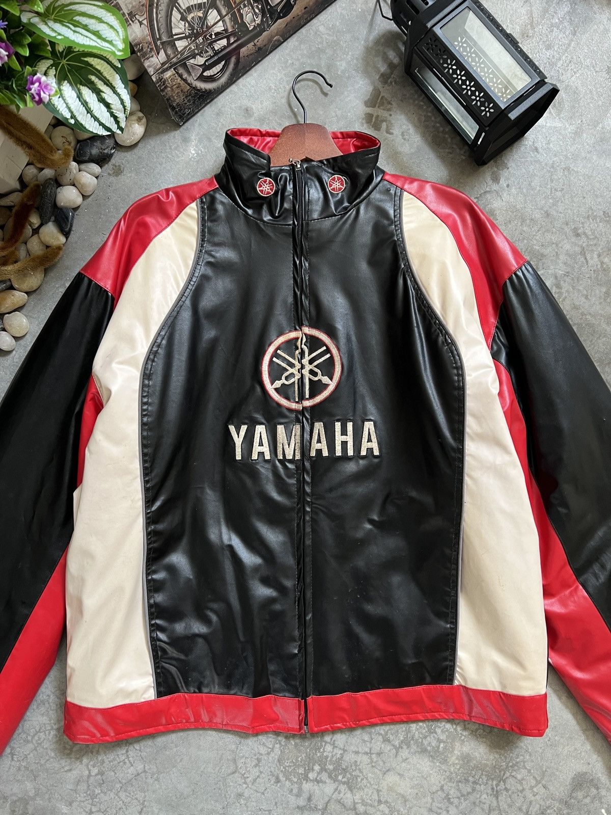 Vintage × Yamaha Vintage 🏴‍☠️ Yamaha Big Logo Spellout Embroidey Racing Jacket Size US XXL / EU 58 / 5 - 2 Thumbnail