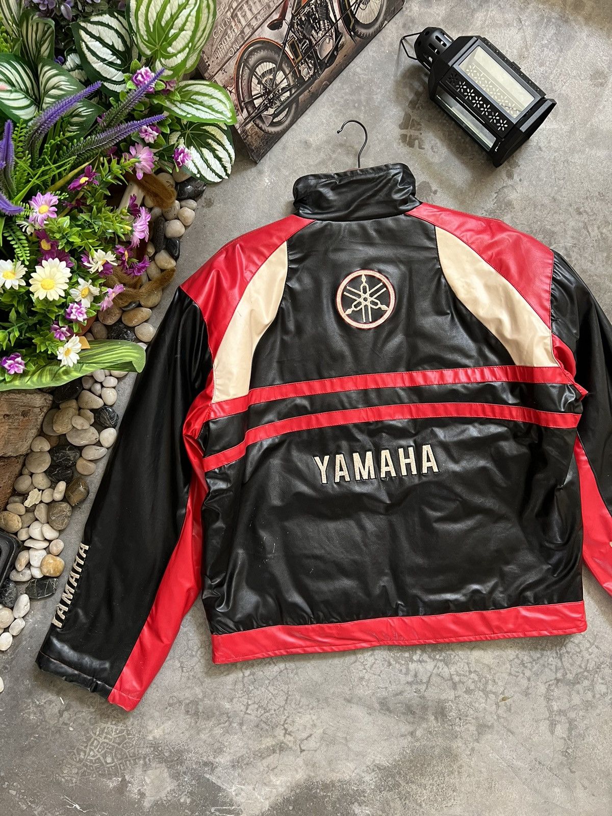 Vintage × Yamaha Vintage 🏴‍☠️ Yamaha Big Logo Spellout Embroidey Racing Jacket Size US XXL / EU 58 / 5 - 7 Thumbnail