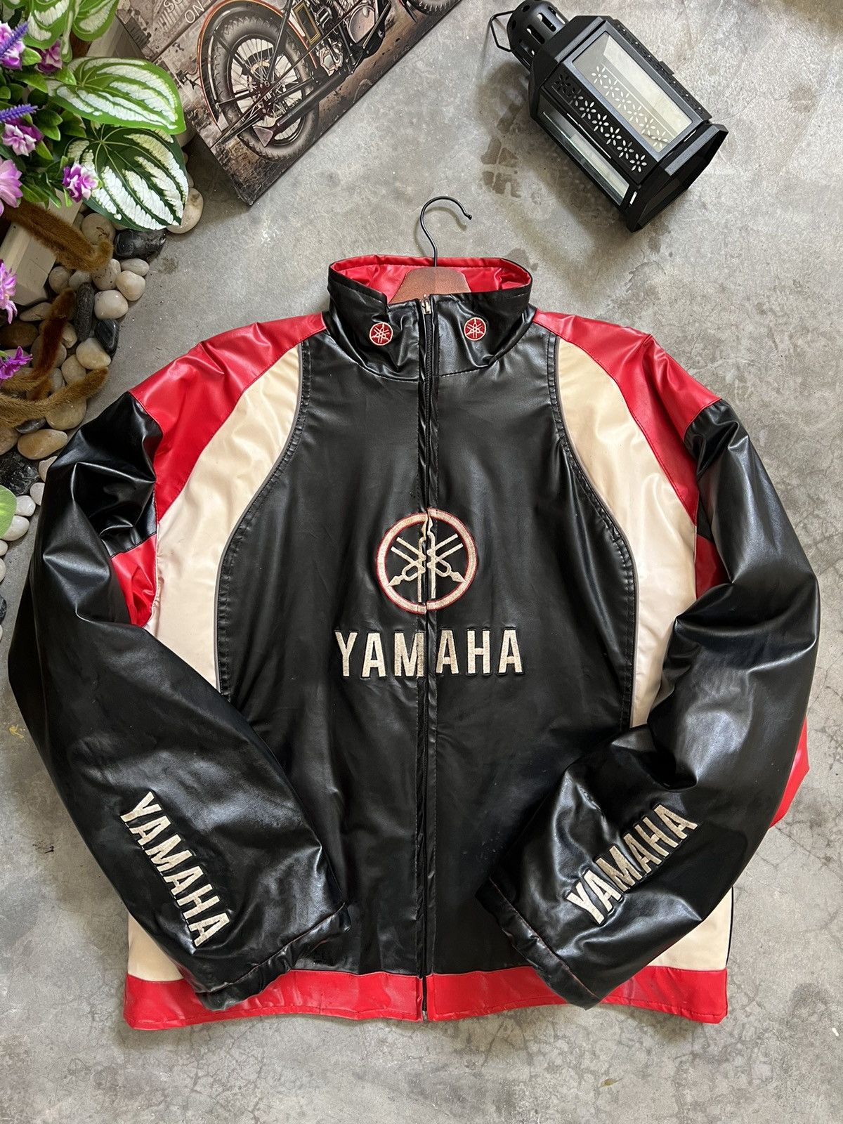 Vintage × Yamaha Vintage 🏴‍☠️ Yamaha Big Logo Spellout Embroidey Racing Jacket Size US XXL / EU 58 / 5 - 13 Thumbnail