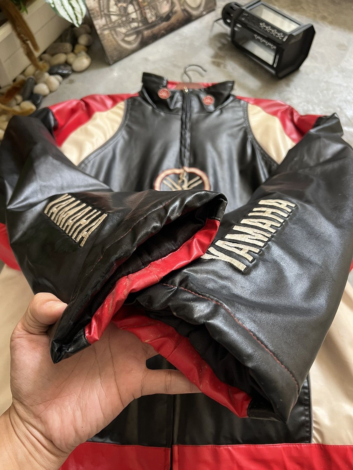 Vintage × Yamaha Vintage 🏴‍☠️ Yamaha Big Logo Spellout Embroidey Racing Jacket Size US XXL / EU 58 / 5 - 10 Thumbnail