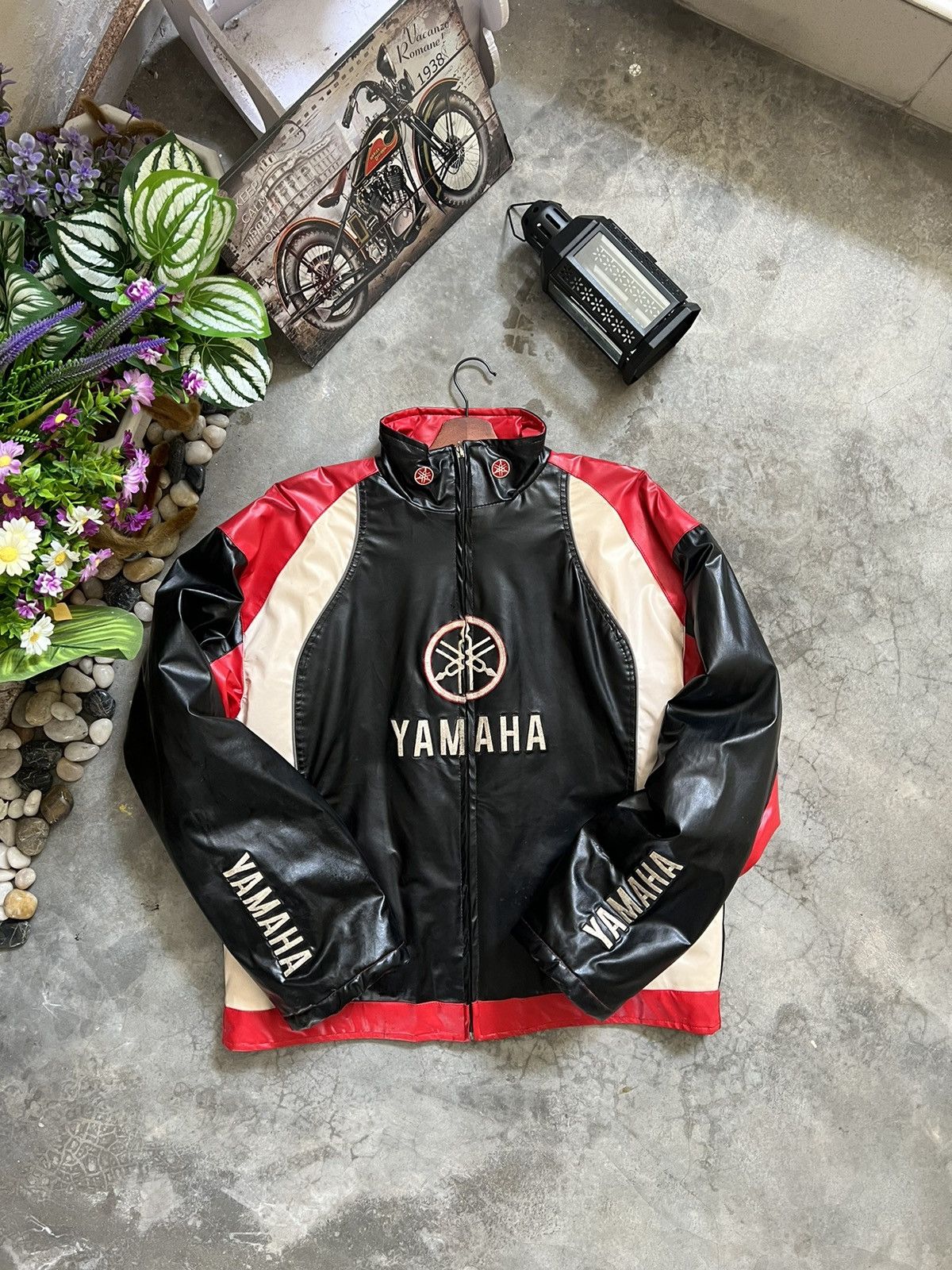 Vintage × Yamaha Vintage 🏴‍☠️ Yamaha Big Logo Spellout Embroidey Racing Jacket Size US XXL / EU 58 / 5 - 14 Thumbnail