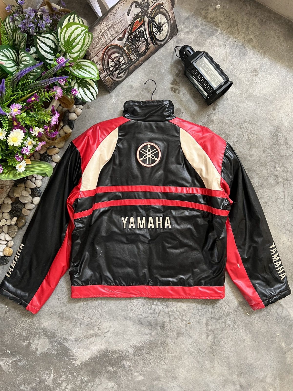 Vintage × Yamaha Vintage 🏴‍☠️ Yamaha Big Logo Spellout Embroidey Racing Jacket Size US XXL / EU 58 / 5 - 5 Thumbnail