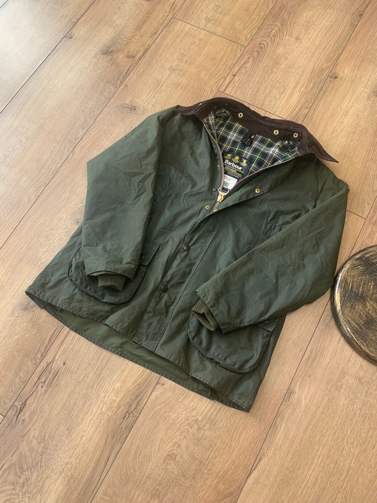 Barbour Barbour Bedale Olive Waxed Coat Jacket A100 C42/107 cm | Grailed