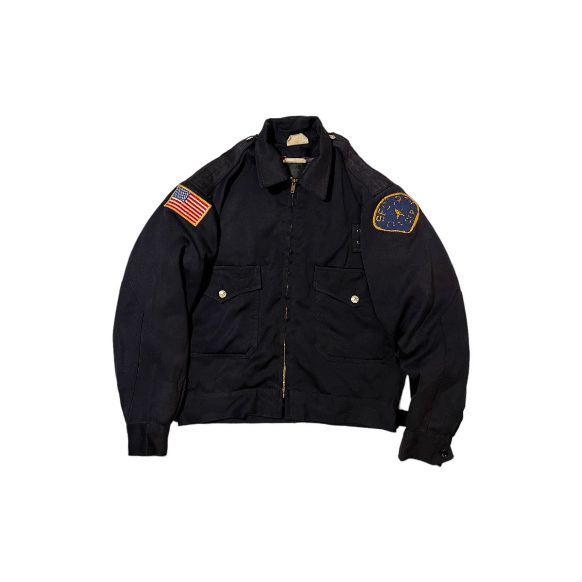 image of Made In USA x Vintage 50S Mr 2 Ply Security Officer Jacket in Navy, Men's (Size Small)