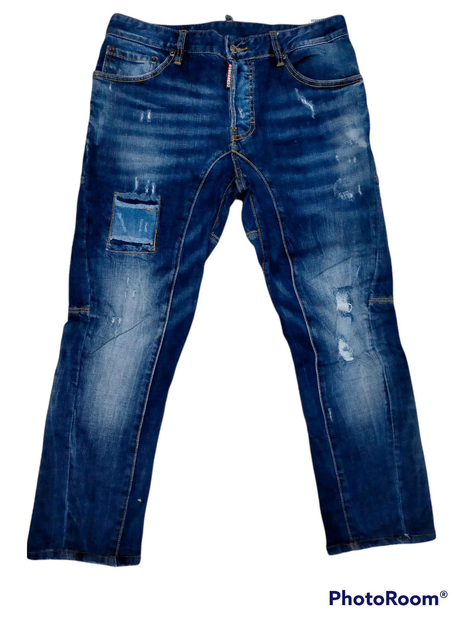 Dsquared2 x splatter skinny Distressed Denim