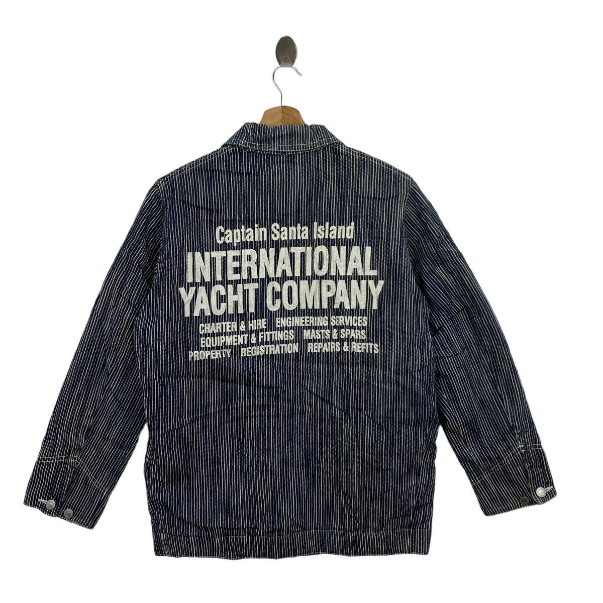 Vintage Vtg CAPTAIN SANTA Service Crew Yacht Company Hickory Stripes Size US S / EU 44-46 / 1 - 1 Thumbnail