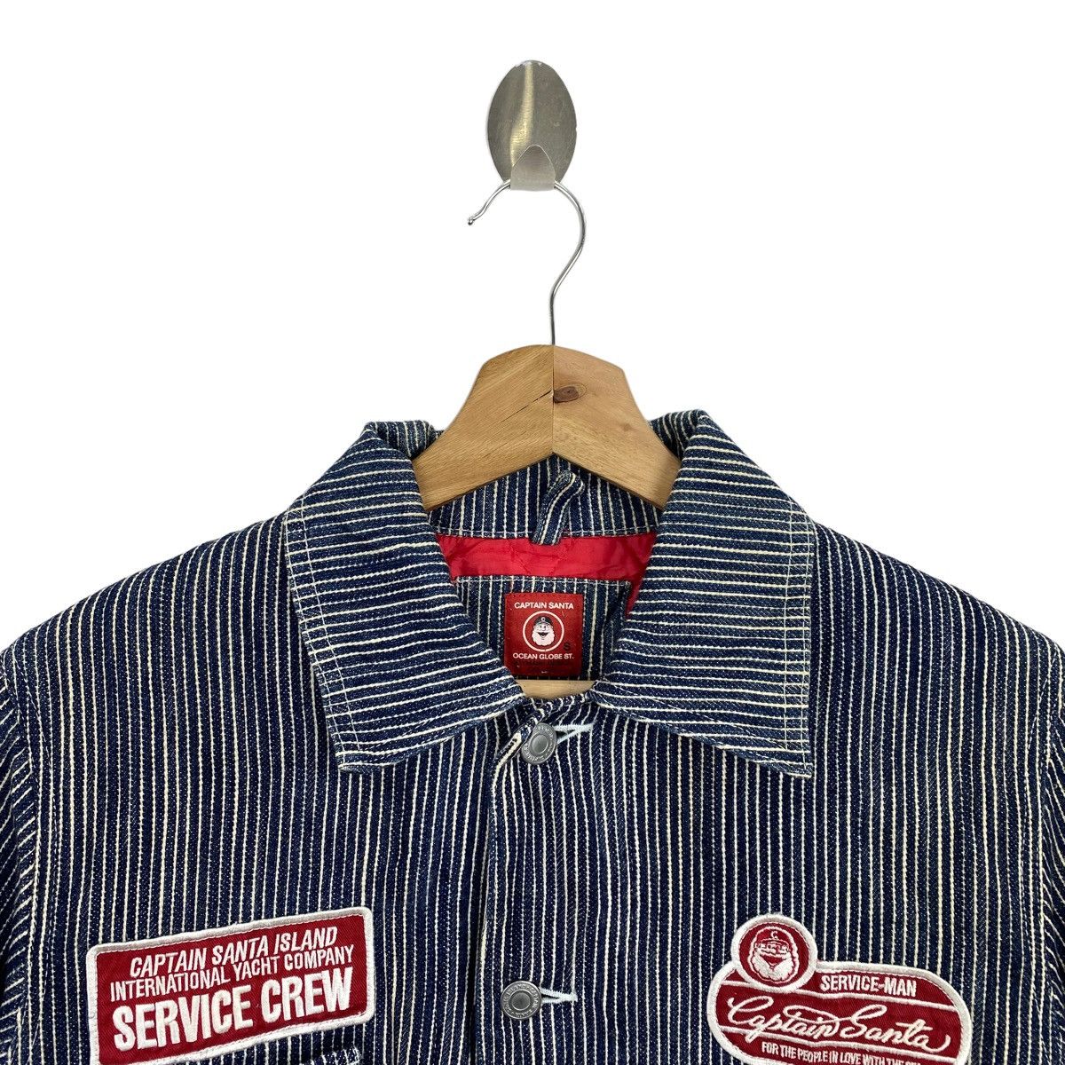 Vintage Vtg CAPTAIN SANTA Service Crew Yacht Company Hickory Stripes Size US S / EU 44-46 / 1 - 4 Thumbnail