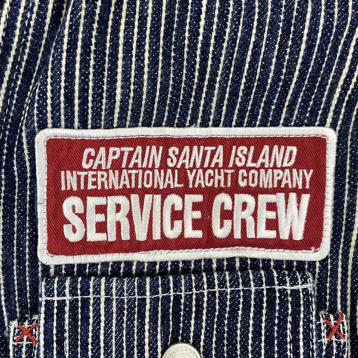 Vintage Vtg CAPTAIN SANTA Service Crew Yacht Company Hickory Stripes Size US S / EU 44-46 / 1 - 6 Thumbnail