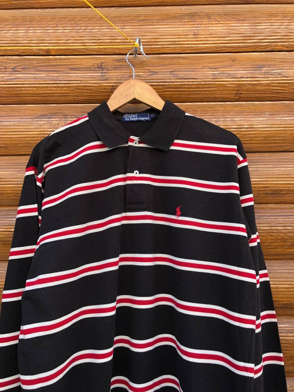 Vintage Longsleeve Polo ralph lauren vintage Rugby 90s Size US XL / EU 56 / 4 - 2 Thumbnail