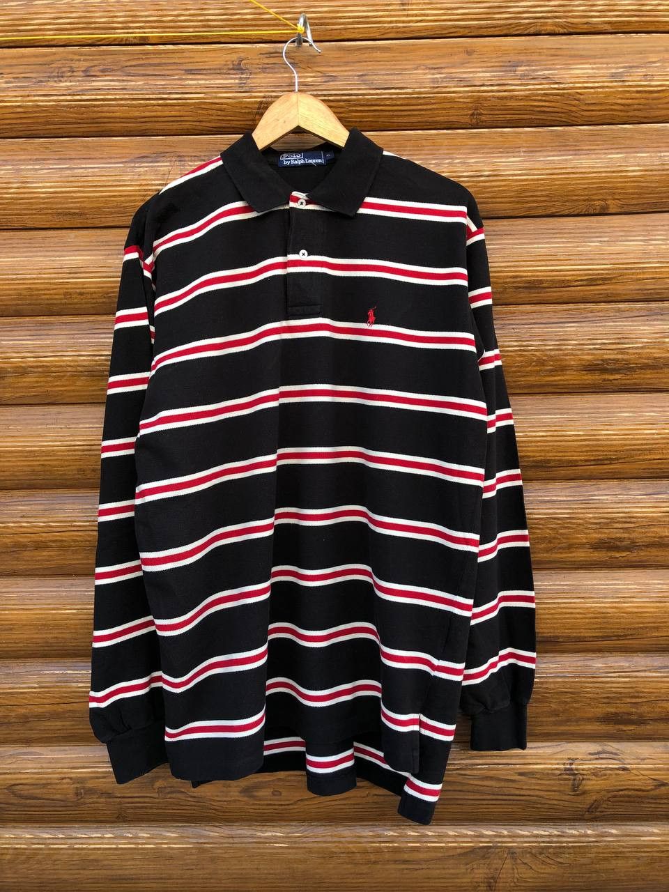 Vintage Longsleeve Polo ralph lauren vintage Rugby 90s Size US XL / EU 56 / 4 - 1 Thumbnail