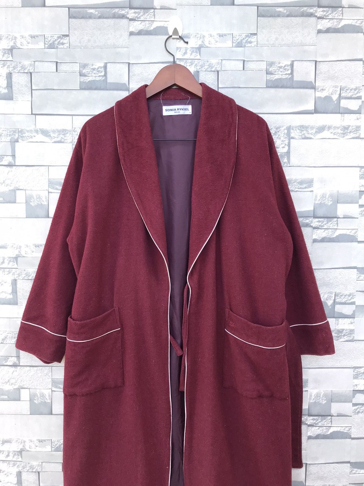 Designer × Japanese Brand × Sonia Rykiel Sonia Rykiel Reves Wool Belted Coat Size L / US 10 / IT 46 - 4 Thumbnail