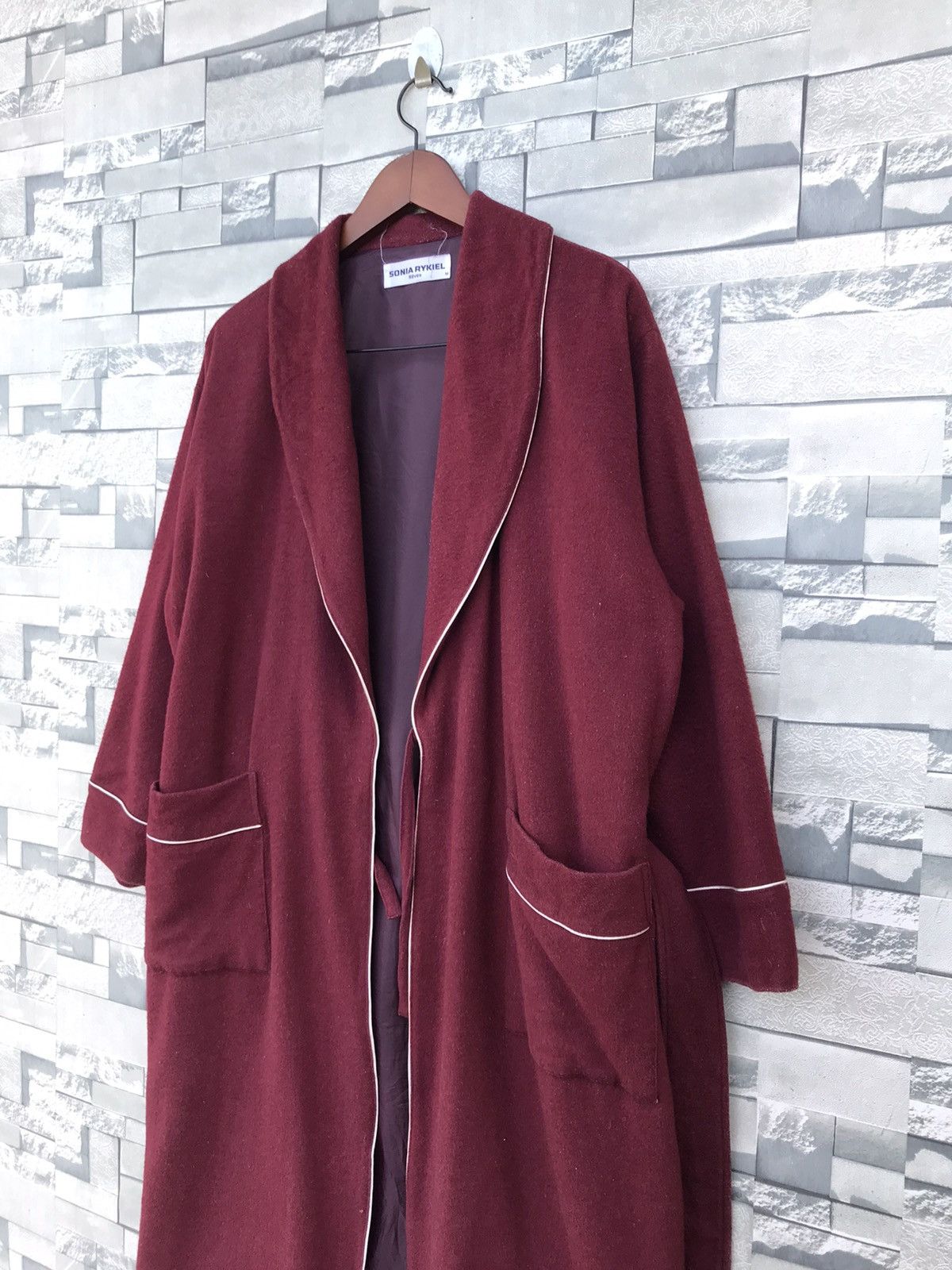 Designer × Japanese Brand × Sonia Rykiel Sonia Rykiel Reves Wool Belted Coat Size L / US 10 / IT 46 - 6 Thumbnail