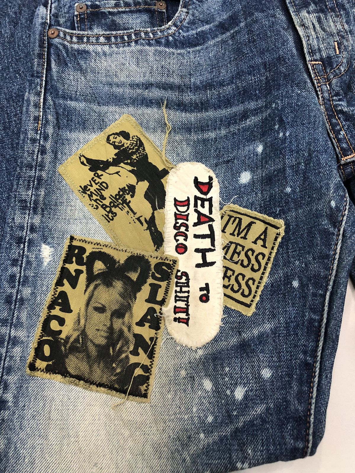 RNA ‘only anarchists are pretty for heroes patchwork pants’