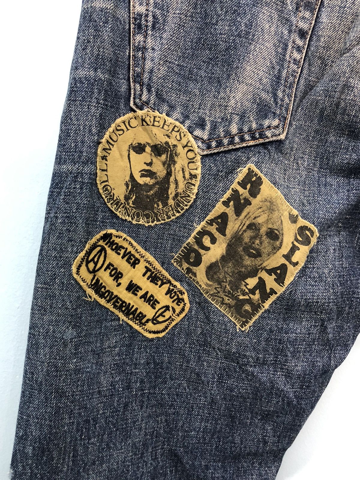 RNA ‘only anarchists are pretty for heroes patchwork pants’