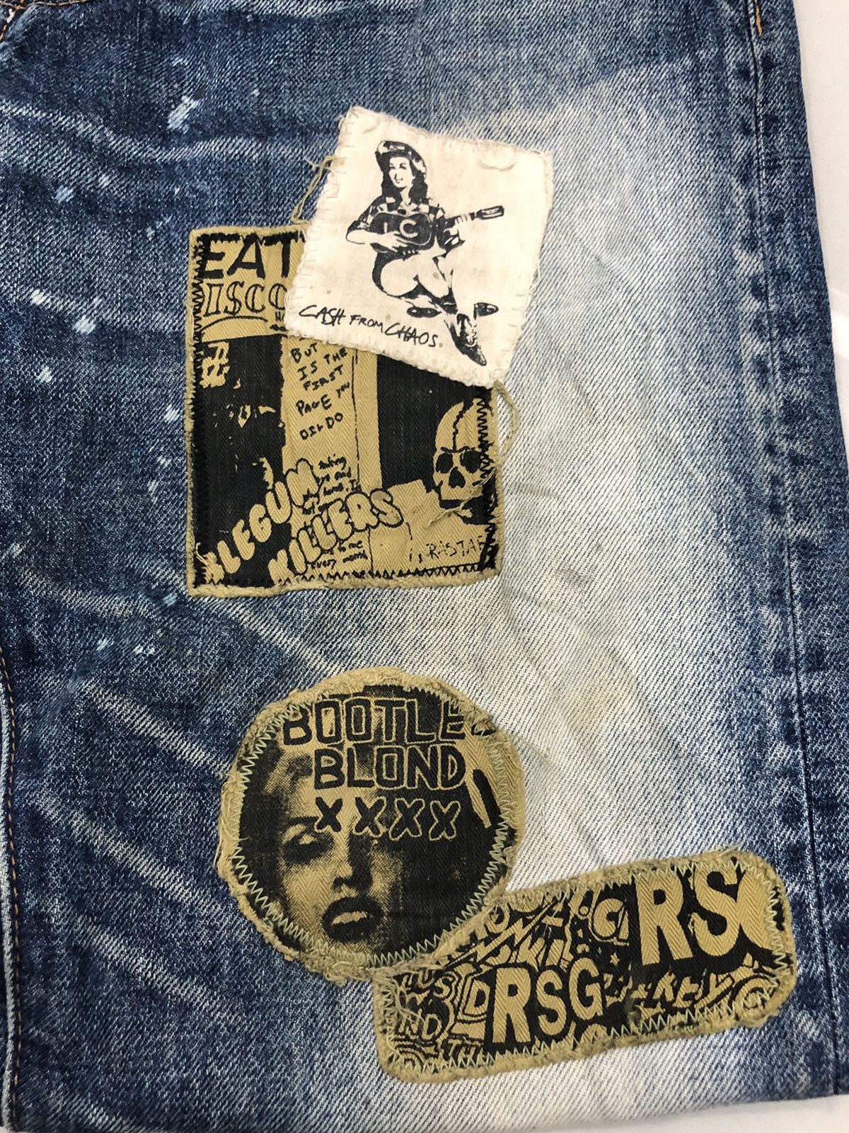 RNA ‘only anarchists are pretty for heroes patchwork pants’