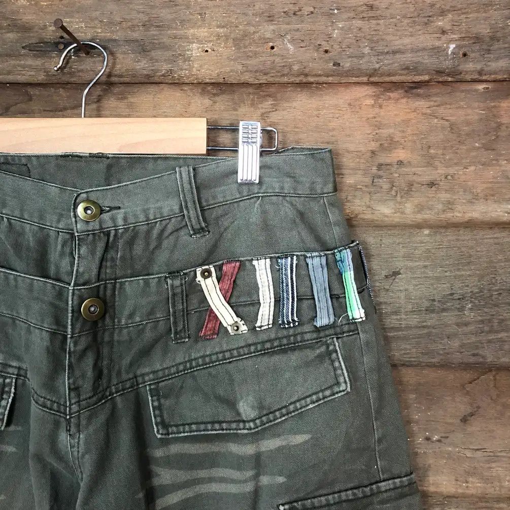Japanese Brand × Vintage Japanese Brand Double Waist Grey Cargo Pants #658 Size US 30 / EU 46 - 10 Thumbnail