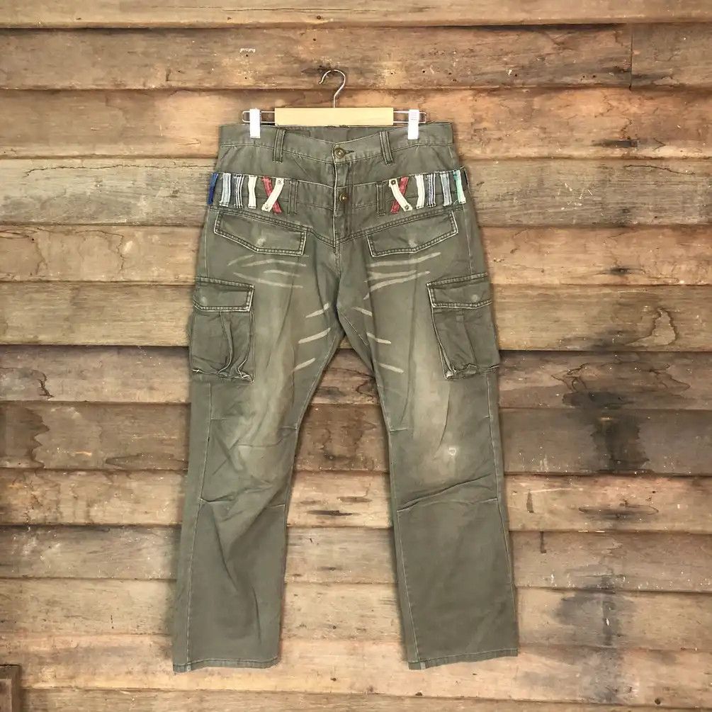 Japanese Brand × Vintage Japanese Brand Double Waist Grey Cargo Pants #658 Size US 30 / EU 46 - 1 Thumbnail