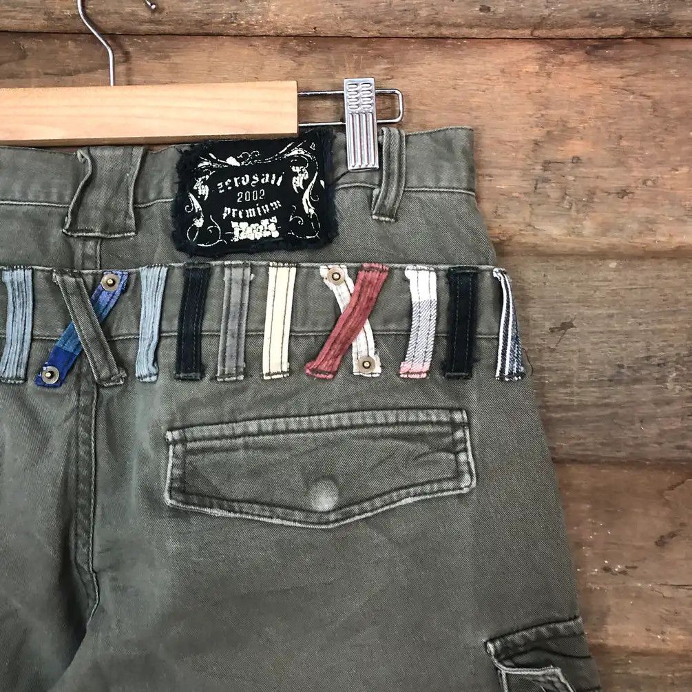 Japanese Brand × Vintage Japanese Brand Double Waist Grey Cargo Pants #658 Size US 30 / EU 46 - 15 Thumbnail