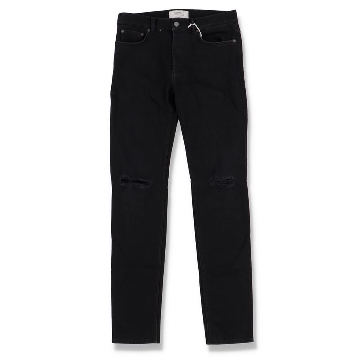 Givenchy Black Vintage Wash Knee Rip Jeans | Grailed
