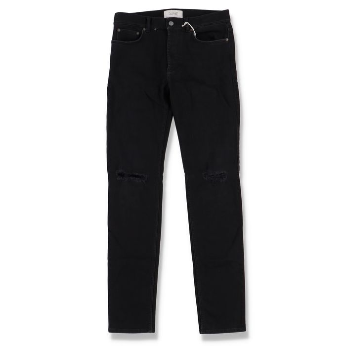 Givenchy Black Vintage Wash Knee Rip Jeans | Grailed