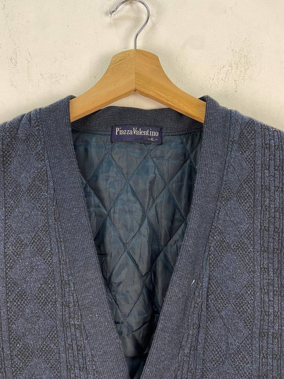 Designer × Valentino × Vintage Vintage 90s Piazza Valentino Vest Jacket Knitwear Size US L / EU 52-54 / 3 - 8 Thumbnail