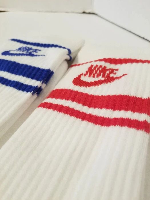 Nike Nike Socks 2 Pairs Old School 80' Men's Sizes 8 -12 Size ONE SIZE - 2 Thumbnail