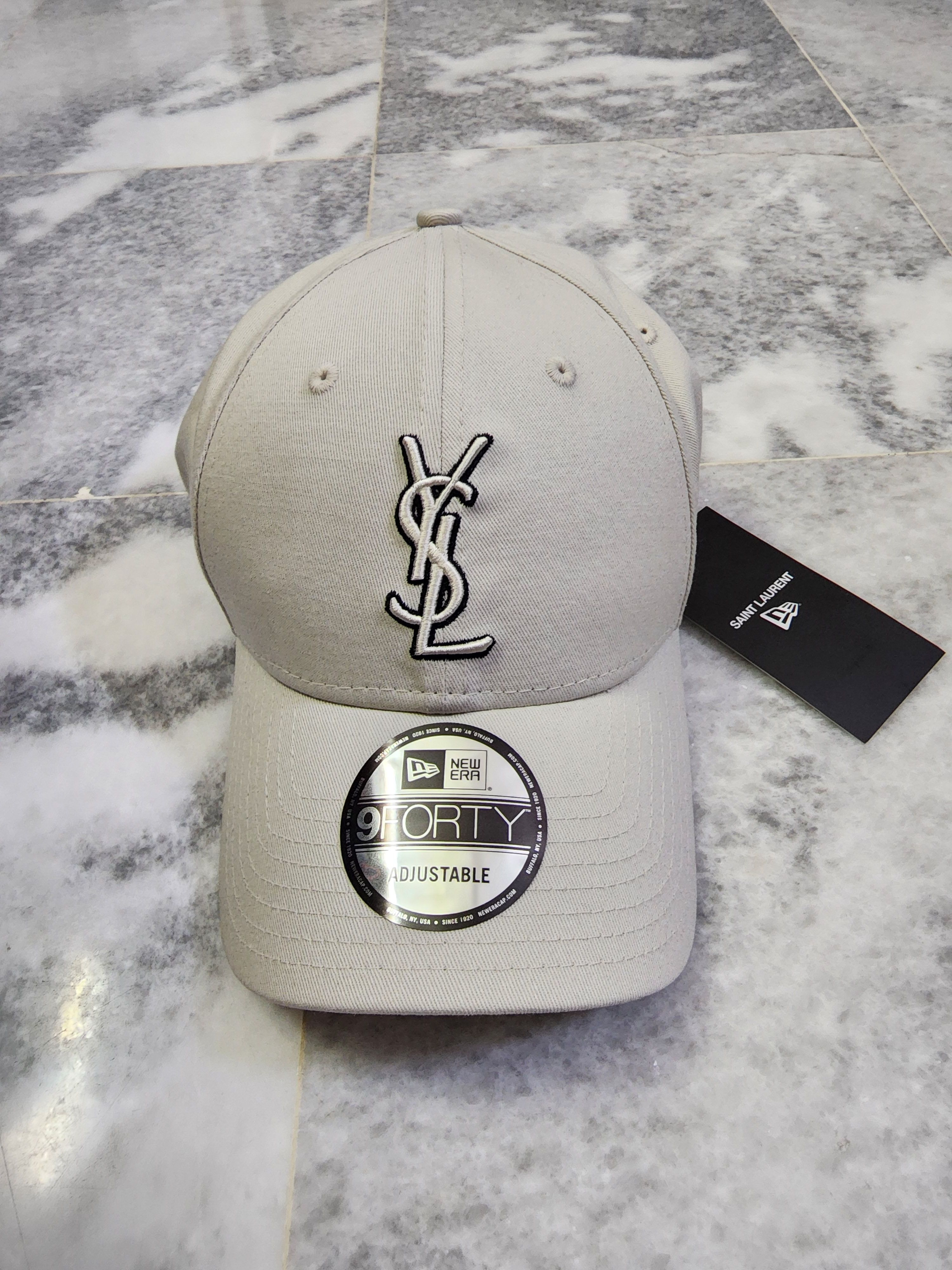 New Era × Saint Laurent Paris New Era YSL Monogram Embroidered Cap | Grailed