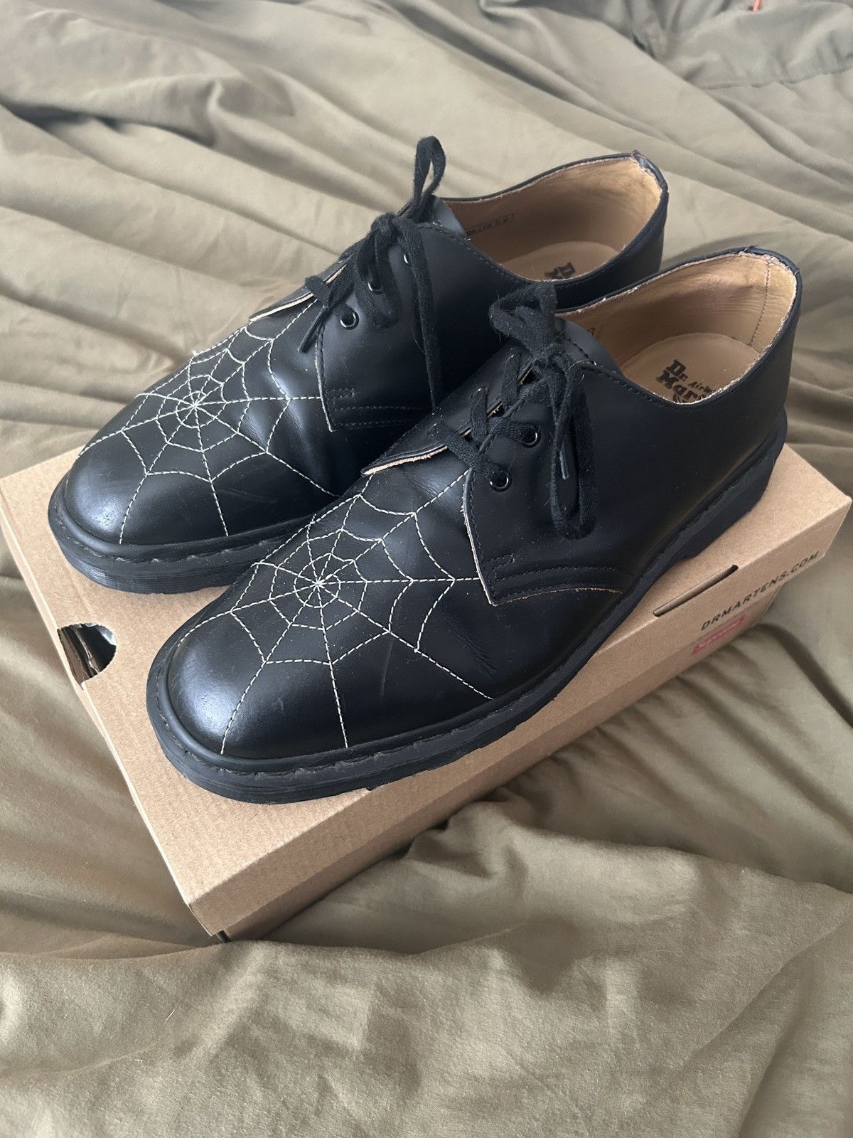 Supreme Supreme Dr Martens 3-Eye Spider Web Black | Grailed