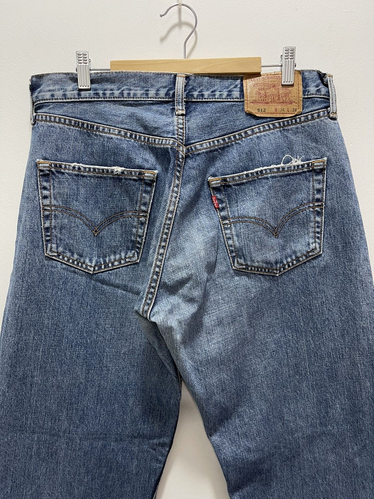 Levi's × Levi's Vintage Clothing × Vintage VINTAGE LEVIS 512 BAGGY STYLE DISTRESSED DENIM JEANS Size US 33 - 4 Thumbnail