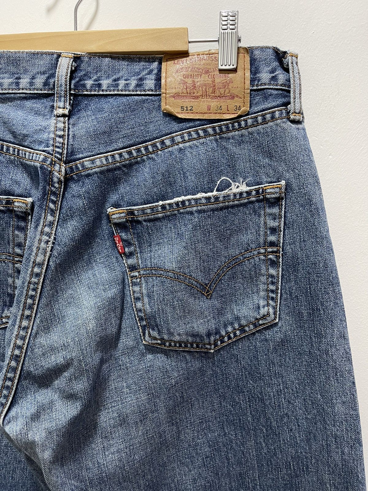 Levi's × Levi's Vintage Clothing × Vintage VINTAGE LEVIS 512 BAGGY STYLE DISTRESSED DENIM JEANS Size US 33 - 2 Thumbnail