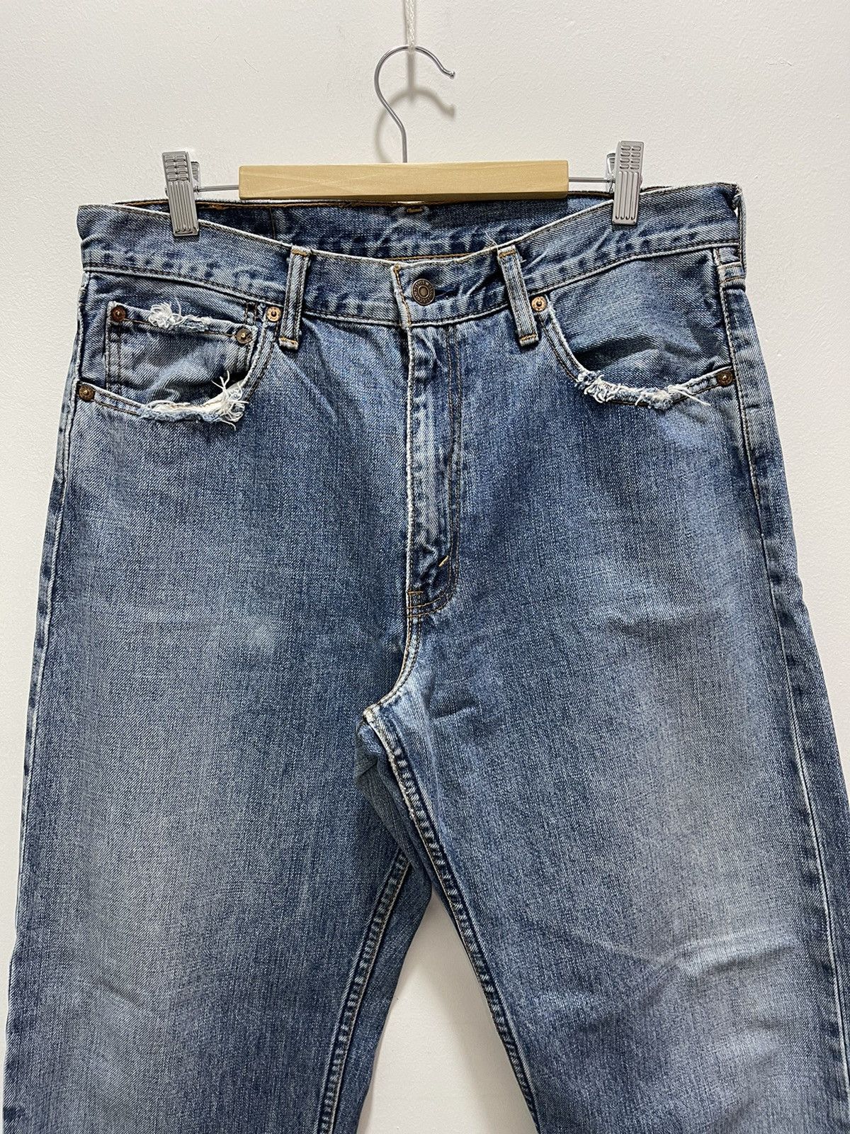 Levi's × Levi's Vintage Clothing × Vintage VINTAGE LEVIS 512 BAGGY STYLE DISTRESSED DENIM JEANS Size US 33 - 10 Thumbnail