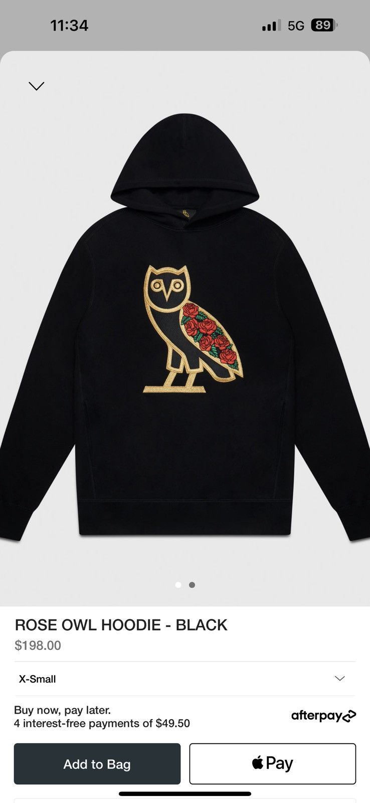 Drake Octobers Very Own OVO Rose Owl OG Owl Hoodie Grailed