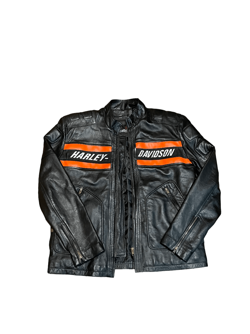 90s Vintage Real Leather Harley Davidson Racing Jacket